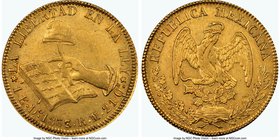 Republic gold Escudo 1833/2 Do-RM/L AU53 NGC, Durango mint, KM379.1. A lesser-circulated and appealing example of this year, which is listed as an ove...