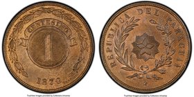 Republic Centesimo 1870 MS64 Brown PCGS, KM2. A glossy and well-preserved example of the type. 

HID09801242017