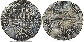 Philip II 4 Reales ND (1577-1587) P-D XF40 NGC, Lima mint, Cay-3738. 13.54gm. Quite attractive for the type, featuring both a relatively good strike f...