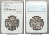 Philip II Cob 4 Reales ND (1577-1587) P-D VF Details (Environmental Damage) NGC, Lima mint, Cal-320. 12.98gm. 

HID09801242017