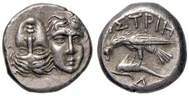 MOESIA Istros Dracma (350 a.C.) - Due volti affiancati e capovolti - R/ Aquila con un delfino fra le zampe - AG (g 6,72)
BB