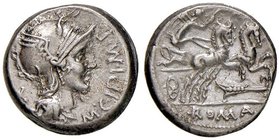 Cipia - M. Cipius M. f. - Denario (115-114 a.C.) Testa di Roma a d. - R/ La Vittoria su biga a d. - B. 1; Cr. 289/1 AG (g 3,79)
BB+