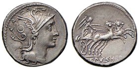 Claudia - C. Claudius Pulcher - Denario (110-109 a.C.) Testa di Roma a d. - R/ La Vittoria su triga - B. 1; Cr. 300/1 AG (g 3,93)
BB/BB+