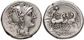 Claudia - C. Claudius Pulcher - Denario (110-109 a.C.) Testa di Roma a d. - R/ La Vittoria su triga - B. 1; Cr. 300/1 AG (g 3,99)
BB+