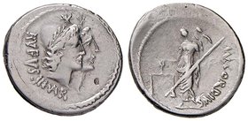 Mn. Cordius Rufus - Denario (46 a.C.) Teste dei Dioscuri a d. - R/ Venere stante a s. - B. 1; Cr. 463/1 AG (g 4,00)
BB