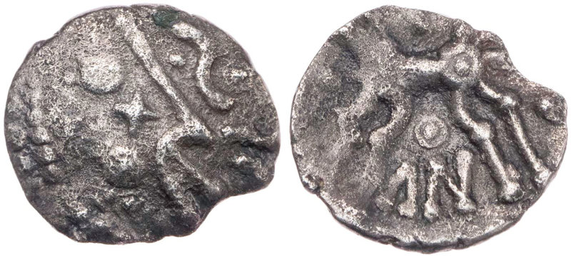 BRITANNIEN DOBUNNI
Antedrig, 10 v. - 10 n. Chr. AR-Drachme Vs.: aufgelöster Kop...