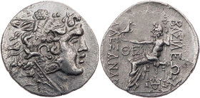 MAKEDONIEN, KÖNIGREICH
Alexander III., 336-323 v. Chr. AR-Tetradrachme 125-70 v. Chr., The(...) Odessos Vs.: Kopf des Herakles mit Löwenskalp n. r., ...