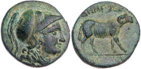 IONIEN KLAZOMENAI
 AE-Tetrachalkon um 370-360 v. Chr., unter Demeas Vs.: Kopf der Athena mit korinthischem Helm n. r., Rs.: Widder schreitet n. r. BM...