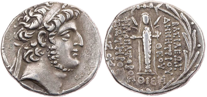 SYRIEN KÖNIGREICH DER SELEUKIDEN
Demetrios III. Eukairos, 97-87 v. Chr. AR-Tetr...