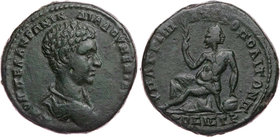 MOESIA INFERIOR NIKOPOLIS AD ISTRUM
Diadumenianus Caesar, 217-218 n. Chr. AE-Tetrassarion 218 n. Chr., unter Provinzlegat Marcius Agrippa Vs.: gepanz...