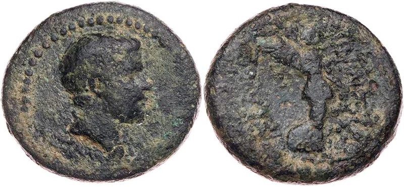 IONIEN SMYRNA
Britannicus Caesar, 43-55 n. Chr. AE-Dichalkon unter Stadt-Strate...