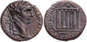 PHRYGIEN DOKIMEION
Claudius, 41-54 n. Chr. AE-Tetrachalkon um 50-53 n. Chr., unter Gnaeus Domitius Corbulo, Proconsul Asiae Vs.: Kopf mit Lorbeerkran...