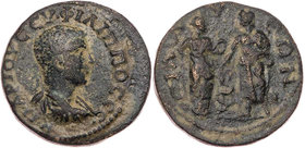 PAMPHYLIEN SILLYON
Philippus II., 247-249 n. Chr. AE-Diassarion Vs.: gepanzerte und drapierte Büste n. r., Rs.: Asklepios mit Schlangenstab und Hygie...