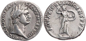 RÖMISCHE KAISERZEIT
Domitianus, 81-96 n. Chr. AR-Denar 89 n. Chr. Rom Vs.: IMP CAES DOMIT AVG GERM P M TR P VIIII, Kopf mit Lorbeerkranz n. r., Rs.: ...