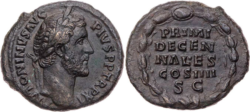 RÖMISCHE KAISERZEIT
Antoninus Pius, 138-161 n. Chr. AE-As 147/148 n. Chr. Rom V...