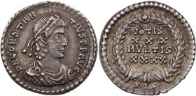 RÖMISCHE KAISERZEIT
Constantius II., 337-361 n. Chr. AR-Siliqua 355-361 n. Chr. Siscia Vs.: D N CONSTAN-TIVS P F AVG, gepanzerte und drapierte Büste ...