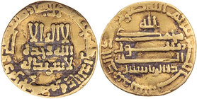 ABASSIDEN, KALIFEN IN BAGDAD
Abu Ja'far 'Abdallah Al-Ma'mun, 810-833 (195-218 AH) AV-Dinar Bernardi 103. 4.21 g. Gold ss