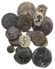 Lot, keltische Münzen Prägungen der Iberokelten, darunter Castulo (6), Gades (2), Carisa, Carmo (2), Corduba (2), Obulco (2). Alle Stücke mit Bestimmu...