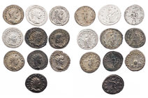 Lot, römische Münzen Antoniniane der römischen Kaiserzeit, darunter Gordianus III. (3), Philippus I. (2), Philippus II., Otacilia Severa, Traianus Dec...