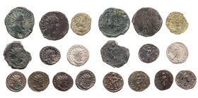 Lot, römische Münzen 6 Antoniniane und 4 AE-Prägungen des Postumus. 10 Stück s-ss, ss, ss-vz