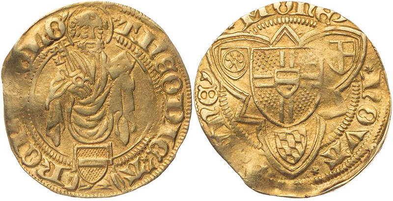 KÖLN ERZBISTUM
Dietrich II. Graf von Moers, 1414-1463. Goldgulden o. J. (1423) ...