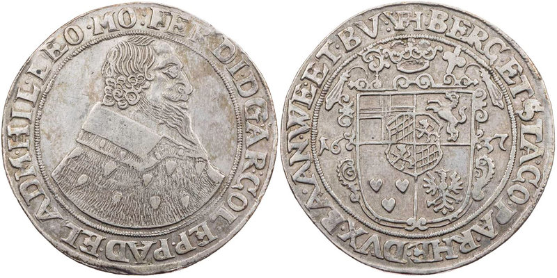 KÖLN ERZBISTUM
Ferdinand von Bayern, 1612-1650. Taler 1637 Mmz. VFH, Urban Felg...