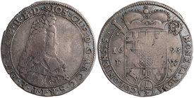 KÖLN ERZBISTUM
Joseph Clemens von Bayern, 1688-1702. 1/3 Taler (1/2 Gulden) 1693 Mmz. F W, Friedrich Wendels Vs.: Brustbild in Hermelinmantel mit Bis...