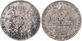 MÜNSTER BISTUM
Maximilian Friedrich von Königsegg-Rothenfels, 1762-1784. 1/3 Taler 1765 IK Vs.: bekröntes Wappen von Greif und Löwe gehalten, Rs.: We...