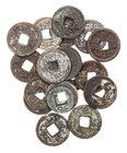 CHINA NAN SONG-DYNASTIE, 1127-1279.
 Lot Käschmünzen Li Zong, 1225-1264, Nian Hao: Duan Ping, 1234-1236 und Jia Xi, 1237-1240, mit Jahresdatierungen....