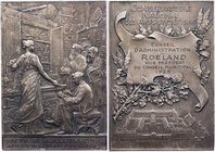 STÄDTEMEDAILLEN UNIVERSITÄTEN, HOCHSCHULEN, AKADEMIEN
Frankreich, Paris Versilberte Bronzeplakette o. J. (1900) v. Henri-Auguste-Jules Patey, bei Mon...
