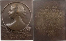 PERSONEN KOMPONISTEN, MUSIKER, SÄNGER
Kleeberg-Samuel, Clothilde, 1866-1909. Bronzeplakette o. J. (1920-1947) v. Charles Samuel, bei Jules Fonson Vs....