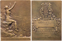 PERSONEN KOMPONISTEN, MUSIKER, SÄNGER
Nypels, Victor, 19./20. Jh. Bronzeplakette o. J. (vor 1905) v. Henri Dubois, bei Monnaie de Paris Prämie der So...