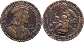 PERSONEN MALER UND BILDHAUER
Raffael, 1483-1520. Bronzemedaille o. J. (vor 1918) v. Jan Wysocki (Monogramm signiert), bei Poellath in Schrobenhausen ...