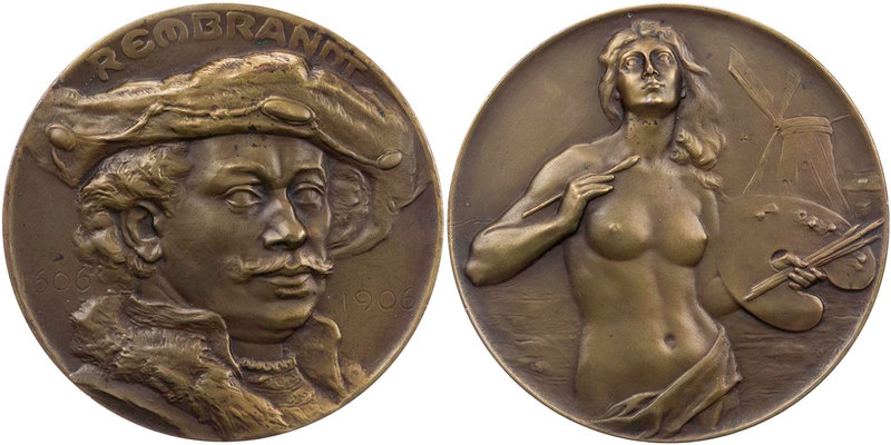 PERSONEN MALER UND BILDHAUER
Rembrandt, 1606-1669. Bronzemedaille 1906 v. Rudol...