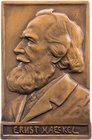 PERSONEN MEDIZINER UND ÄRZTE
Haeckel, Ernst, 1834-1919. Einseitige Bronzeplakette 1909 v. Margarethe Zahn (signiert M. Z.), bei Poellath, Schrobenhau...