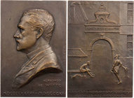 PERSONEN NUMISMATIKER
Witte, Alphonse de, 1851-1916. Bronzeplakette 1911 v. Godefroid Devreese Auf 25 Jahre Vorstand der kgl. Belgischen Numismatisch...
