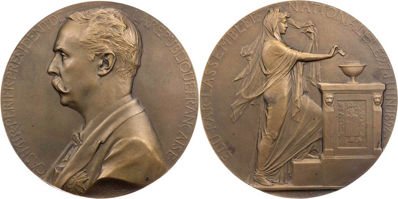 PERSONEN POLITIKER
Casimir-Perier, Auguste, 1847-1907. Bronzemedaille 1894 v. J...
