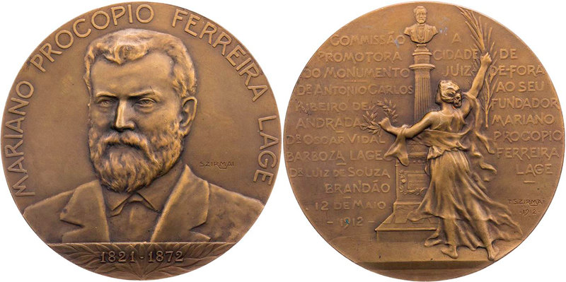 PERSONEN POLITIKER
Ferreira Lage, Mariano Procopio, 1821-1872. Bronzemedaille 1...