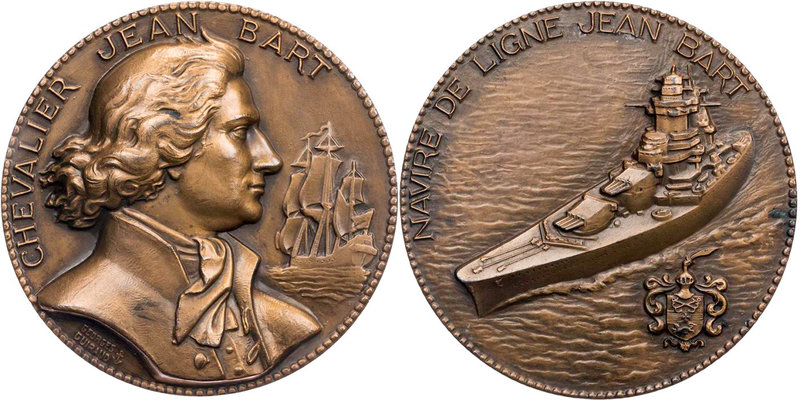 PERSONEN SEEFAHRER UND ENTDECKER
Bart, Jean, 1650-1702. Bronzemedaille o. J. (1...