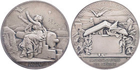 FAUNA BRIEFTAUBEN
 Silbermedaille o. J. (1881) v. Charles Jean Marie Degeorge, bei Monnaie de Paris Auf den Brieftaubeneinsatz während der Belagerung...