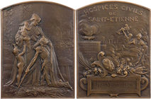 MEDIZIN UND SOZIALWESEN KRANKEN- UND FÜRSORGEHÄUSER
Paris, Hospices civils de Saint-Etienne. Bronzeplakette o. J. (um 1906) v. Georges Dupré, bei Mon...