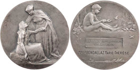 MEDIZIN UND SOZIALWESEN KRIEGSFÜRSORGE
Frankreich Silbermedaille o. J. (1909-1919) v. Louis Desvignes, bei Monnaie de Paris Prämie für die Pflege Kra...