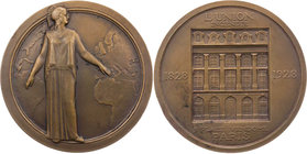 MEDIZIN UND SOZIALWESEN RETTUNGSWESEN
 Bronzemedaille 1928 v. Paul Niclausse, bei Arthus Bertrand, Paris Auf die 100-Jahrfeier der Feuerversicherungs...