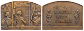 RELIGION HEILIGE / SELIGE
Jeanne d'Arc Bronzeplakette (1929) v. Pierre Charles Lenoir, bei Arthus Bertrand, Paris Auf die 500-Jahrfeier der Bewaffnun...