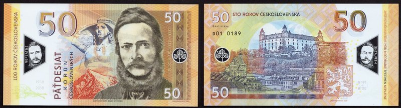 Czechoslovakia 50 Korun 2019 Specimen
# D01 0189; Fantasy Banknote; Ľudovít Štú...