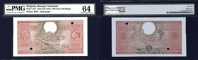 Belgium 100 Francs - 20 Belgas 1944 (ND) PMG 64 Choice UNC
P# 123r; Proof, w/o Ser. #