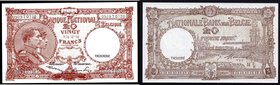 Belgium 20 Francs 1947
P# 111; UNC