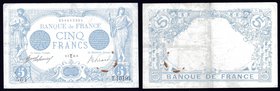 France 5 Francs 1916
P# 70; VF; sm. st