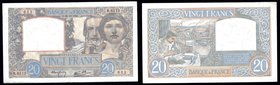 France 20 Francs 1941
P# 92b; AUNC