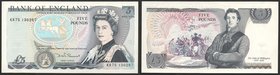Great Britain 5 Pounds 1980 - 1987 RARE!
P# 378; № KR75 130287; UNC; Sign. Sommerset; RARE!